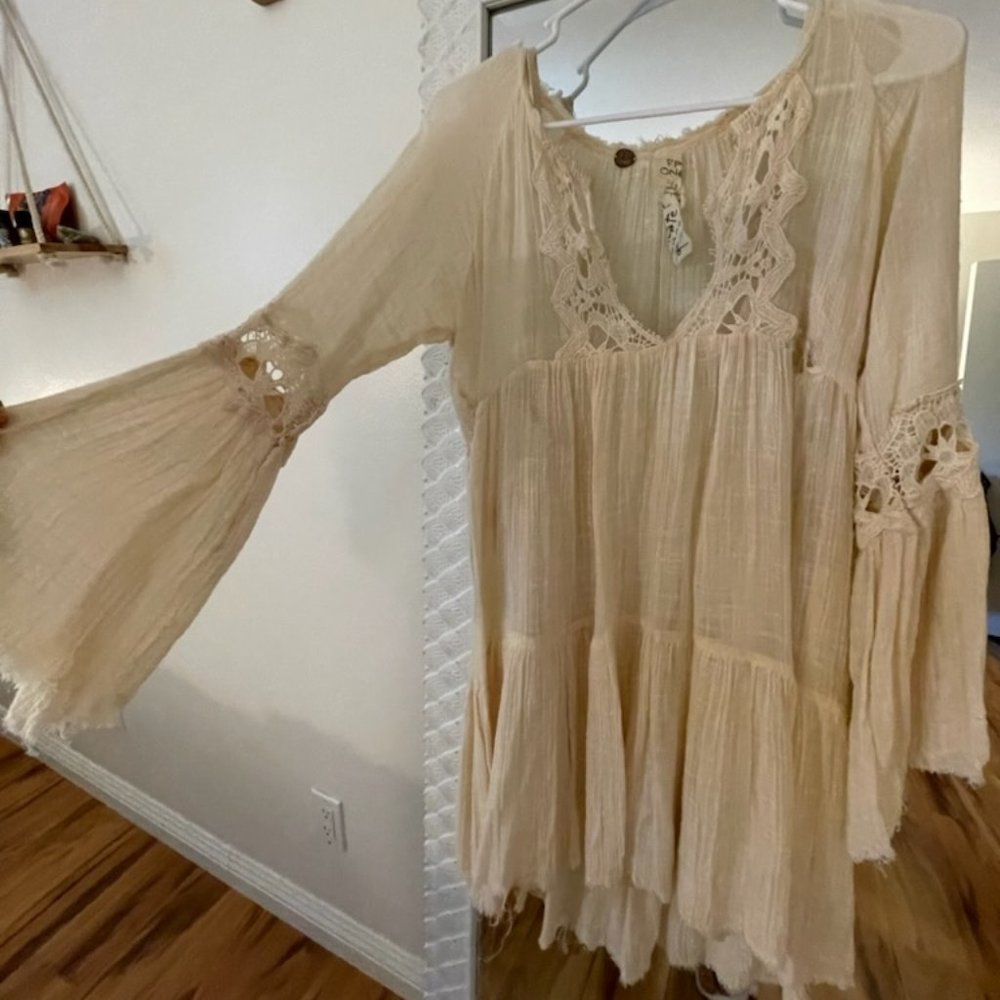 FREE PEOPLE | Bohemian Cream Dress